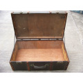 Vintage PU cuir boutique de stockage décoratif affichage valise
